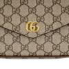 Gucci Ophidia Doppel G Logo Druckknopfverschluss Leinwand und Leder Mini-Schultertasche Damen Schultertasche Braun 764961-96IWG-8745