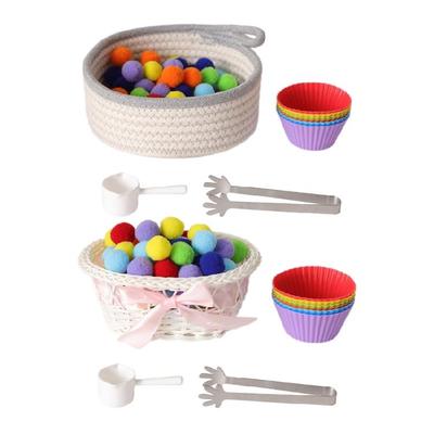 Peg Beads Game Color Sorting Toy Beads In Cup Toy Counting Matching Game Bead Counting Game for Toddler Christmas Gift