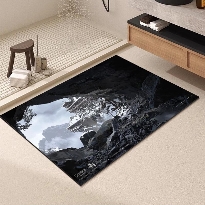 Washable Wear-resistant Diatom Mud Floor Mats Bathroom Anti-slip Mats