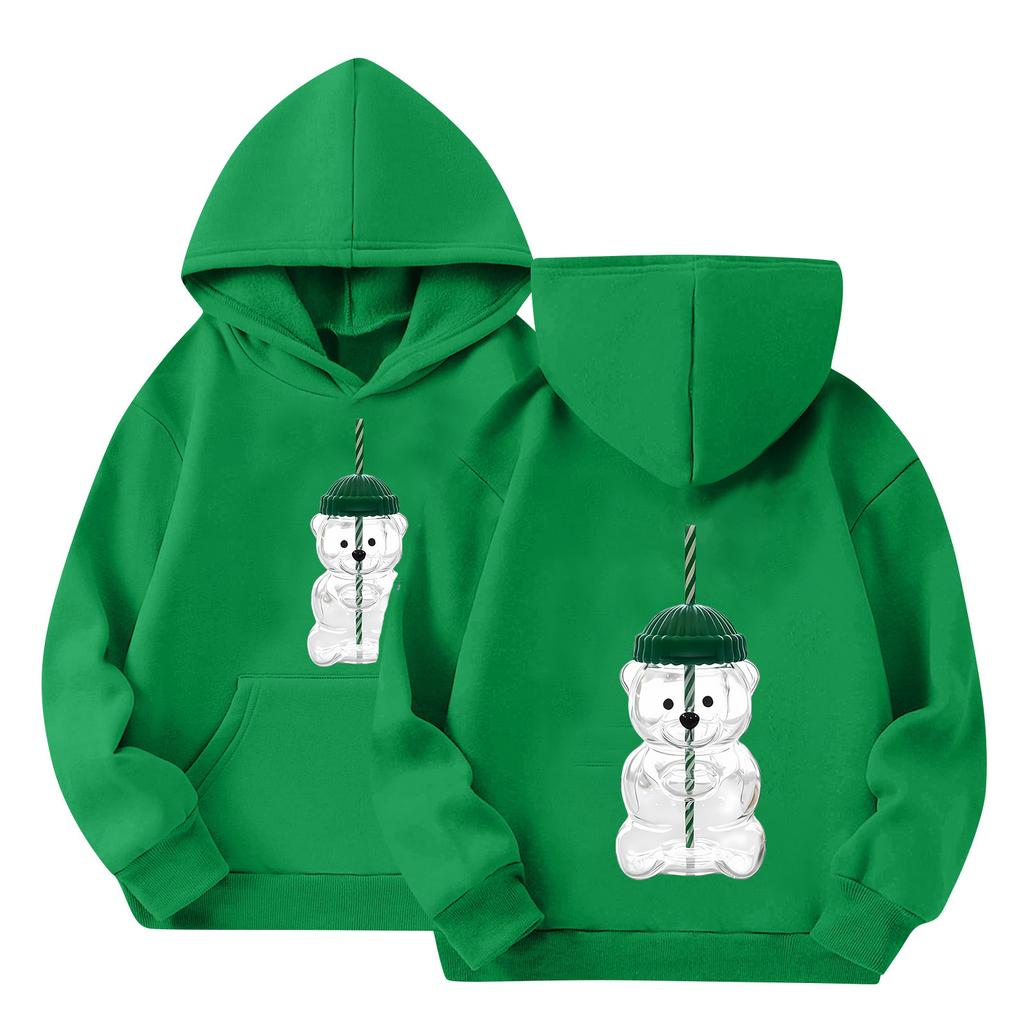 Children's Hoodies Loose Solid Color Hooded Sports Shirt Fashionable Sports Shirt