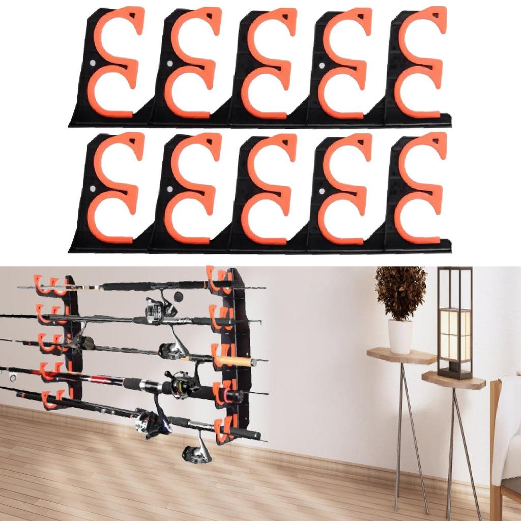 Fishing Rod Holder for Garage Soft Fishing Gear Storage Fishing Pole Holders Ceiling Mounted Horizontal Fishing Rod Holder