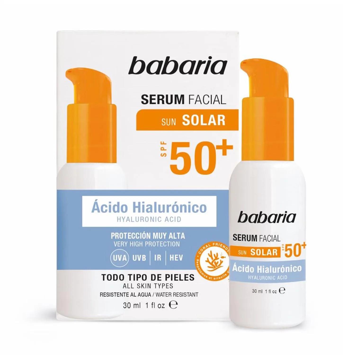 Babaria Solar Acido Hialur?ico Serum Facial Spf50 30ml