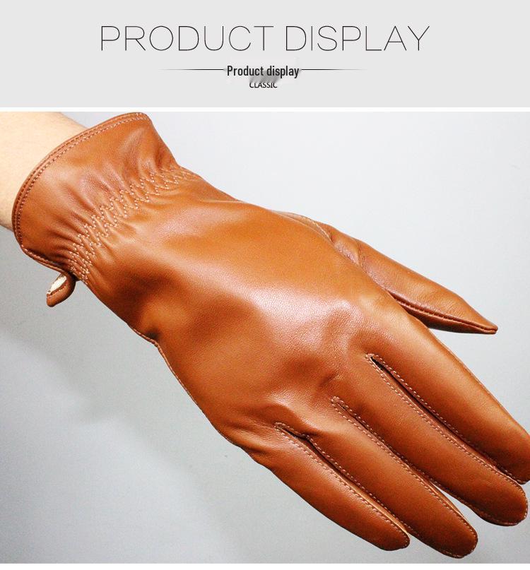 Women s Genuine Sheepskin Leather Gloves - New Style, Customizable хаки