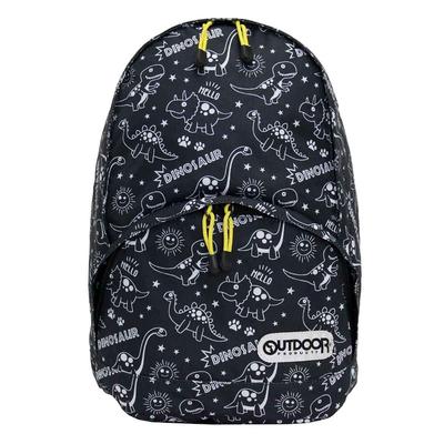 Outdoor Products Kinderrucksack für Jungen und Mädchen, Perfekt für die Schule, Geschenk (Standard/Dinosaurier Schwarz)
