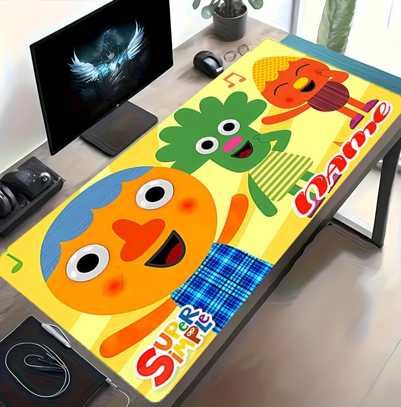 Customizable Name Super Simple Songs Pattern Gaming Mouse Pad-Non Slip Rubber Base,Perfect Gamers,Esports,Ideal Gift Gaming Enthusiasts