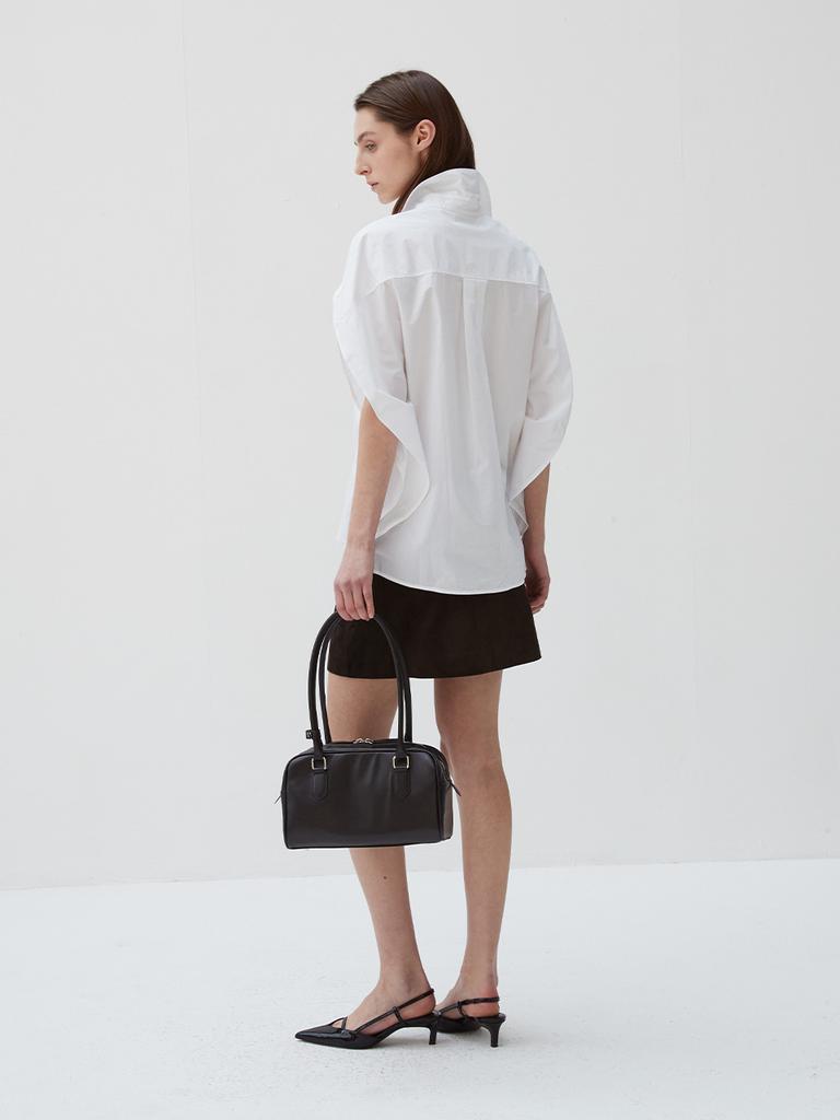 Beleudemaleu Italian Suede Ver Skirt_Dark Brown