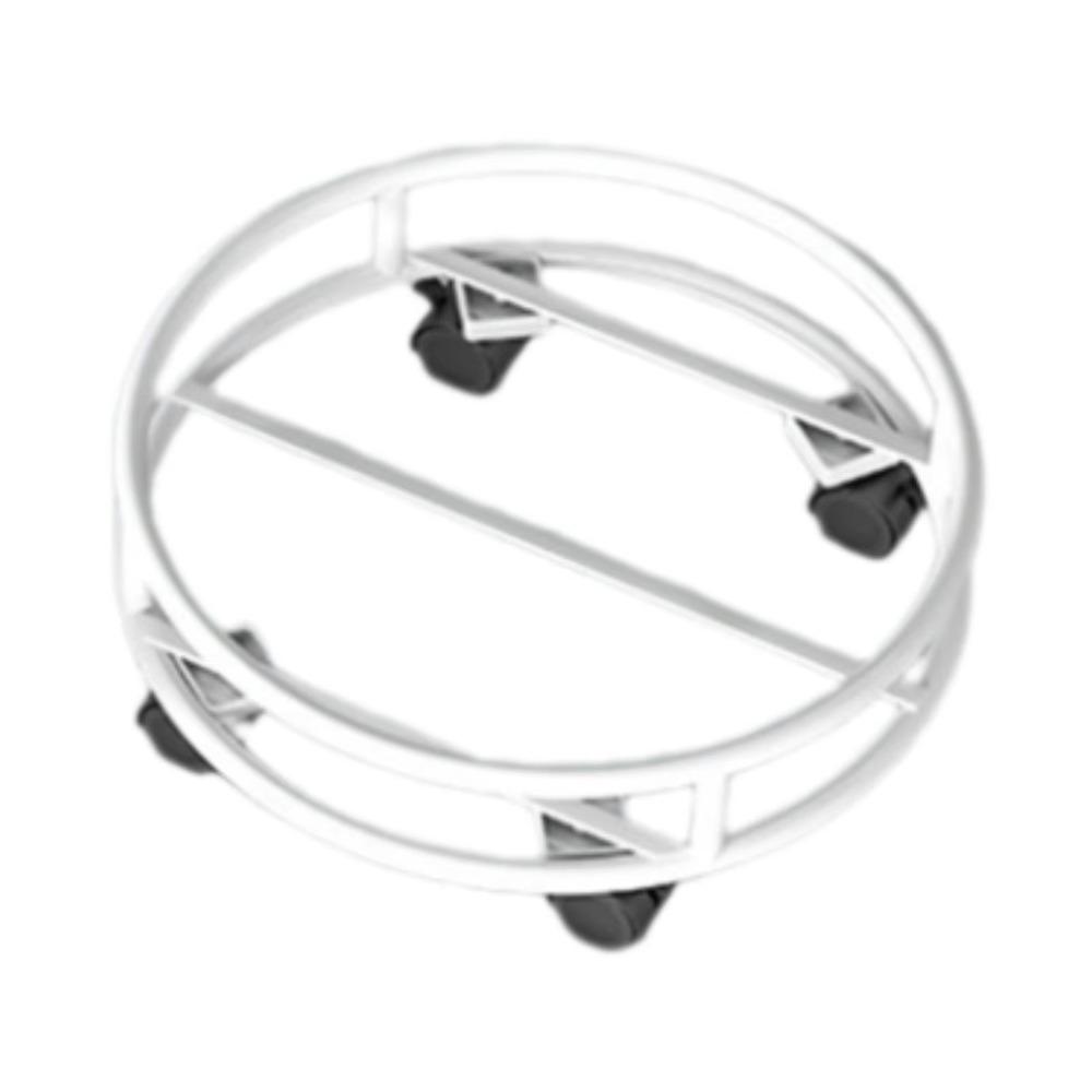 

Movable Round Planter Rack with Wheels Mobile Flower Pot Tray Plant Roller Base Garden белый