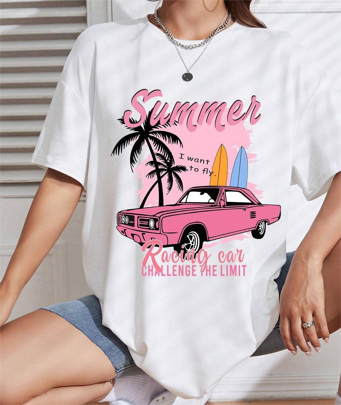 

Летняя женская футболка с милым рисунком и принтом Kawaii, белая, с короткими рукавами, женская дышащая, микроэластичная, простая, с круглым вырезом XXL