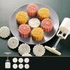 Flower-shaped Cookie Stamp Mould 3D Pastry Making Tools Bakeware Mooncake Mold  Kitchen DIY
