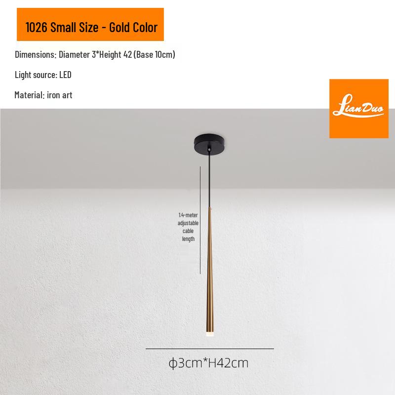 Nordische Minimalistische Hanglamp - Moderne Slaapkamer/Nachtkastlamp, Creatief Langwerpig Ontwerp, Enkele Lamp voor Restaurant of Bar Balie