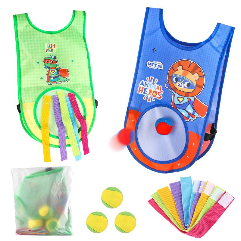 Children'S Sticky Jersey, Dodging Game Props, Two-In-One Game, Kindergarten Vest, Vest, Sports Sticky Ball Toy