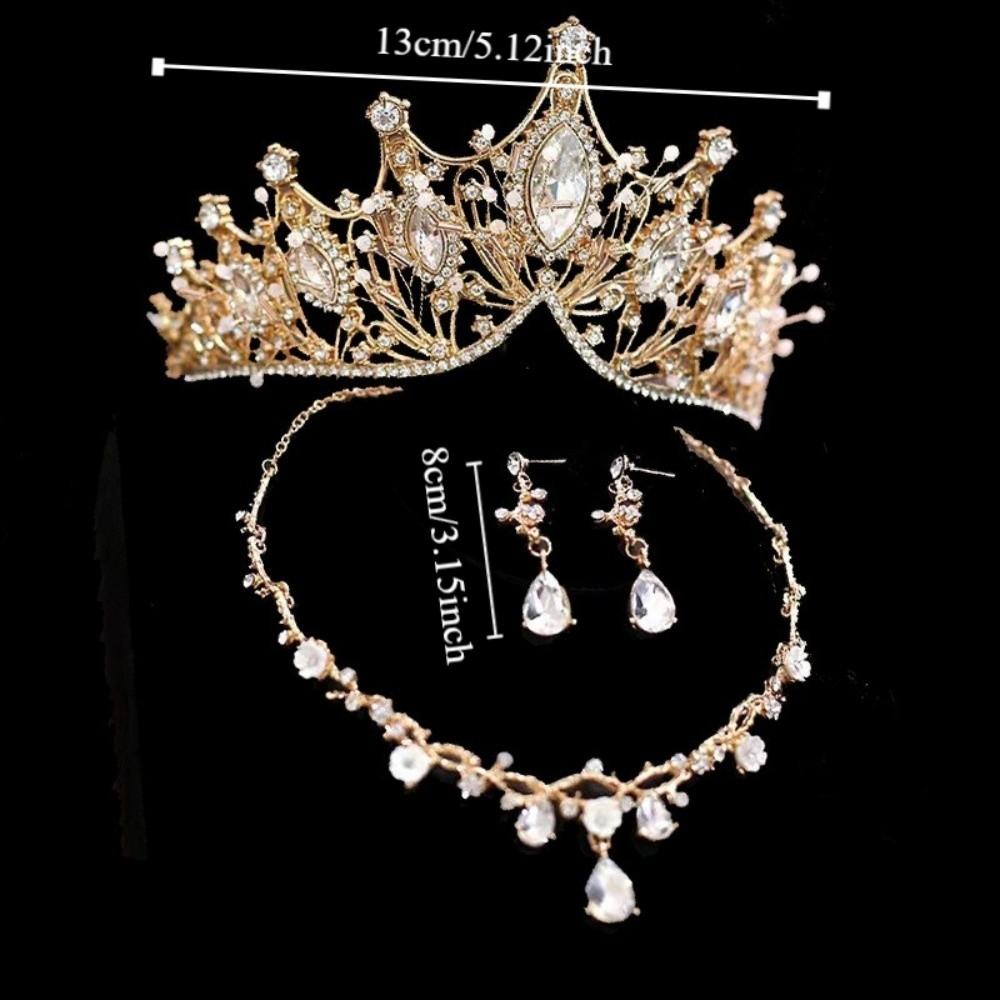 Elegant Princess Crowns Sparkling Rhinestone Diadem Bridal Tiaras  Photoshoot Accessories