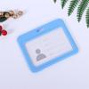 Plastic Double Sided Transparent Employees Work School Credential Badge Office Pass Id Card Holder Accessories Lanyard Decor