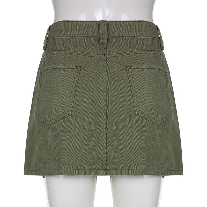 European & American Style Low-Waist Slim Hip Skirt - Autumn Solid Color