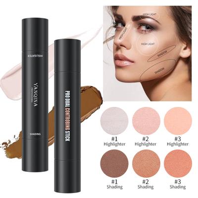 Double-headed Highlighter Women's Three-dimensional Shadow Concealer V Face Brightening Natural Contouring Pen