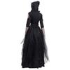 Halloween, Moon Witch Long Dress Sexy Cosplay Star Moon Muse Black Temperament Magician Costume