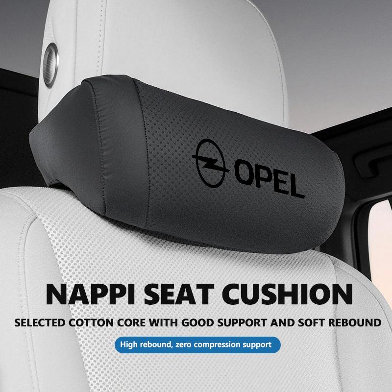 For Opel Car Seat Headrest Leather Neck Pillow Protection Head Support Auto Interior Accessories Corsa Mokka Astra Cascada Adam