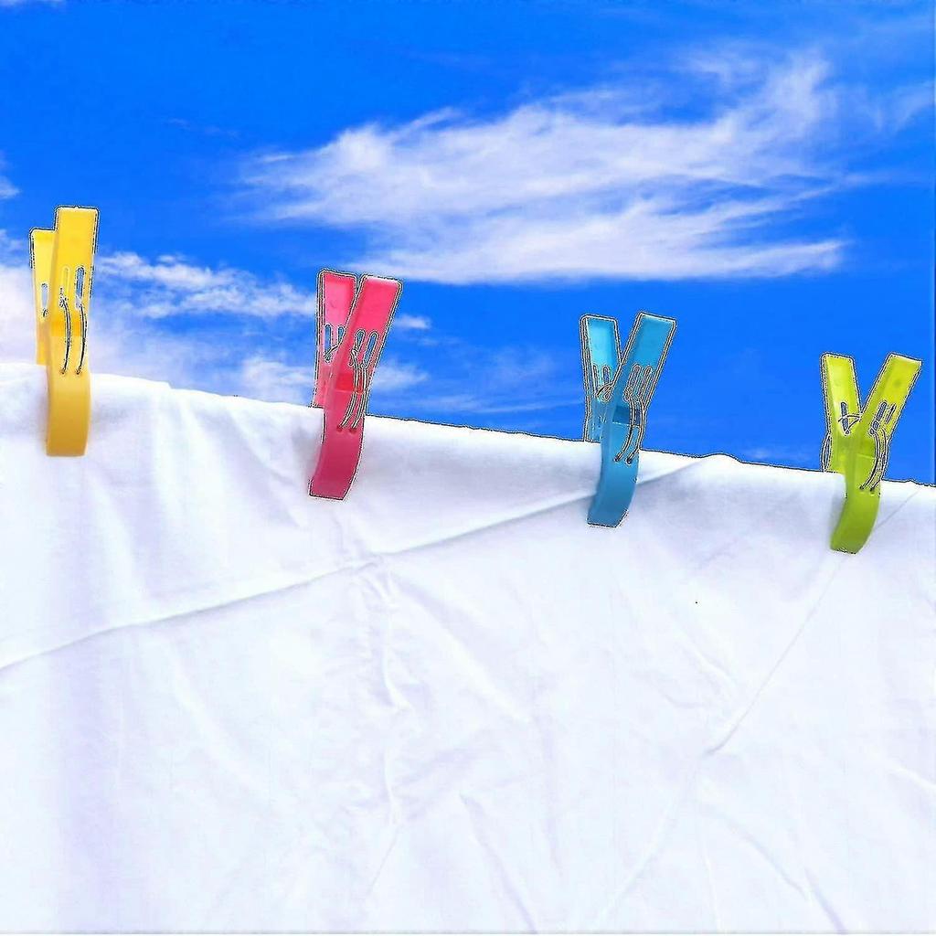 16 Pack Beach Towel Clips Chair Clips Towel Holder For Pool Chairs On Cruise-jumbo Size,plastic Clothes Pegs Hanging Clip Clamps To Keep Your Towel Fr