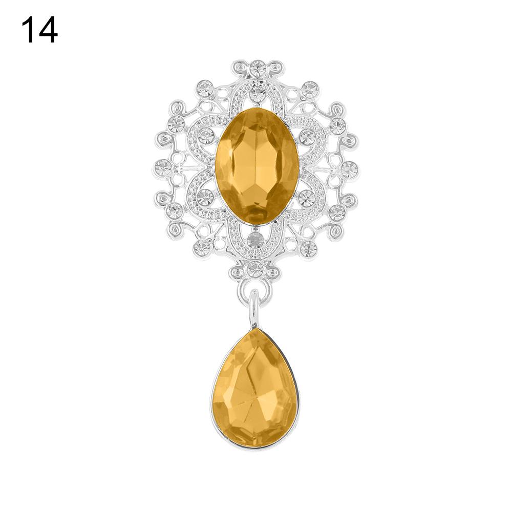 Droplets Sparkling Crystal Garment Decorative Scrapbooking Alloy Rhinestone Pendant Sewing Button