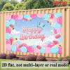 Birthday Theme Banner, Multicolor Photo Backdrop Wall Decor for Party
