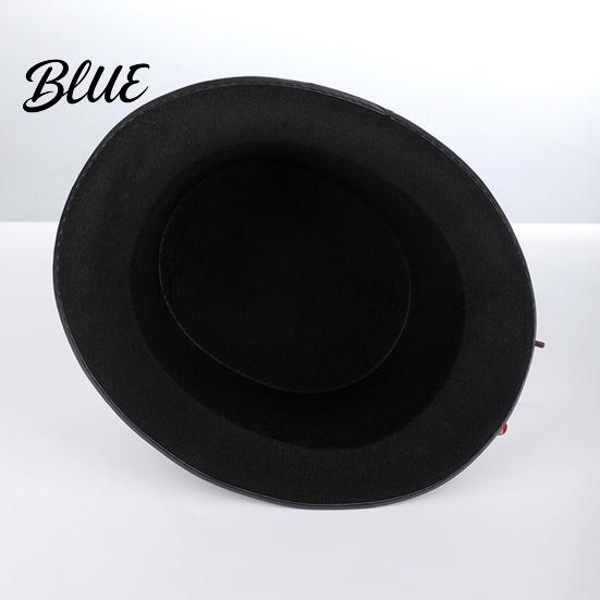 Dark Style Fancy Women Steampunk Felt Hat Top Dress Adults for Men Halloween Cosplay with Skeleton Decorative Festival Headwear