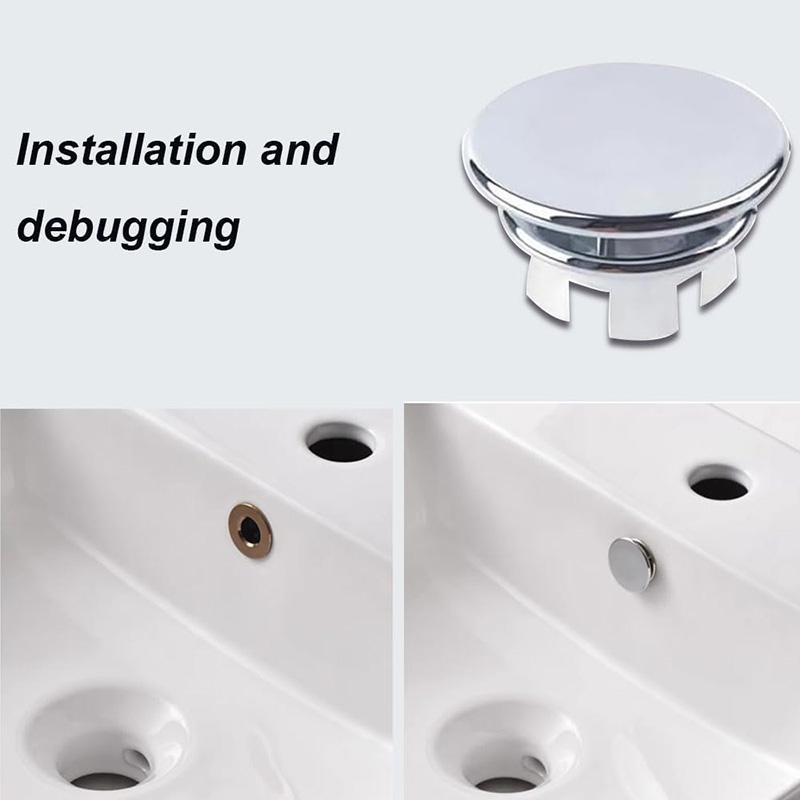 4Pcs Plastic Sink Hole Overflow Cover Sink Overflow Ring Set Round Overflow Hole Cover Basin Trim Drain Cap Cover For Kitchen
