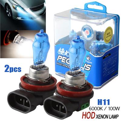2x H11 100W White Light Super Bright Car HOD Xenon Halogen Lamp Auto Front Headlight Fog Bulb