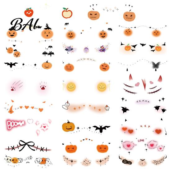 Temporary Tattoo for Adults Halloween Face Tattoos, Realistic Waterproof Water Transfer Stickers, Skin-friendly Sensitive Skin Friendly Tattoos