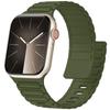 Bracelet Magnétique en Silicone Robuste pour Apple iWatch S11 - Boucle à Trois Perles Ultra Sécurisée