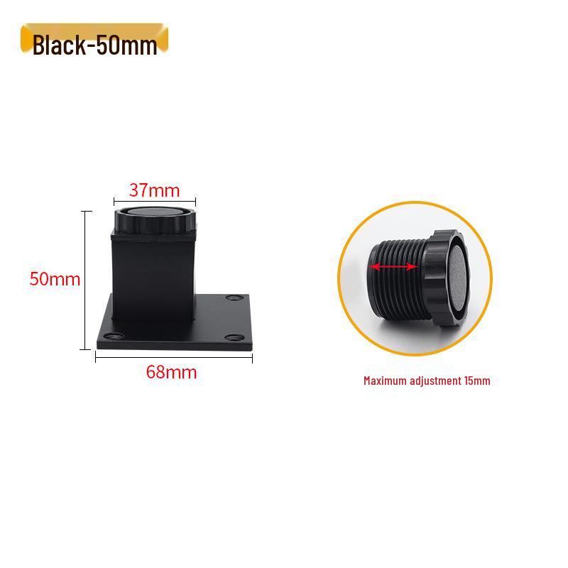 38mm Adjustable Square Cabinet & Sofa Legs - Thickened Furniture Feet for Coffee Table Support