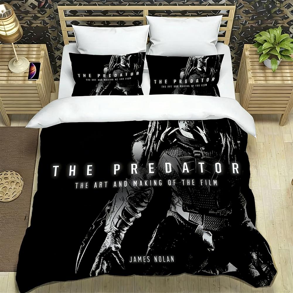Stampa 3D Alieno Contro. Set Biancheria da Letto Film Predator Predatore Singolo Matrimoniale Queen King Size Copripiumino Adulti Ragazzi Camera da Letto Copriletto