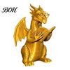 Holiday Gift for Readers Reading Dragon Figurine with Glasses, Statue, 3D Printed Home Office Accent Piece Bookshelf Decor, Whimsical Desktop