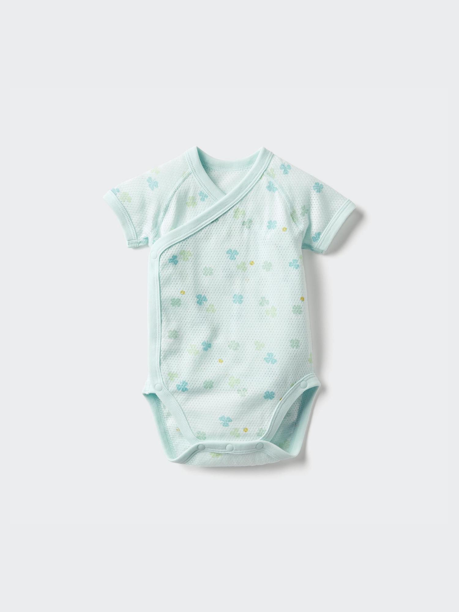 

Uniqlo Хлопковый сетчатый внутренний боди с коротким рукавом, узор, 60 см 53 GREEN/BABY 60