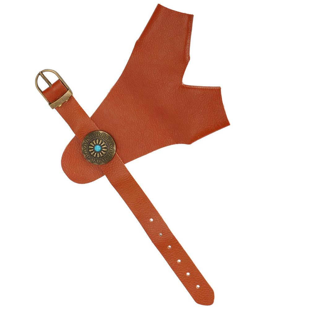 Archery Hand Guard PU Leather   Strap Vintage Rivet Decoration Hand Protector Glove