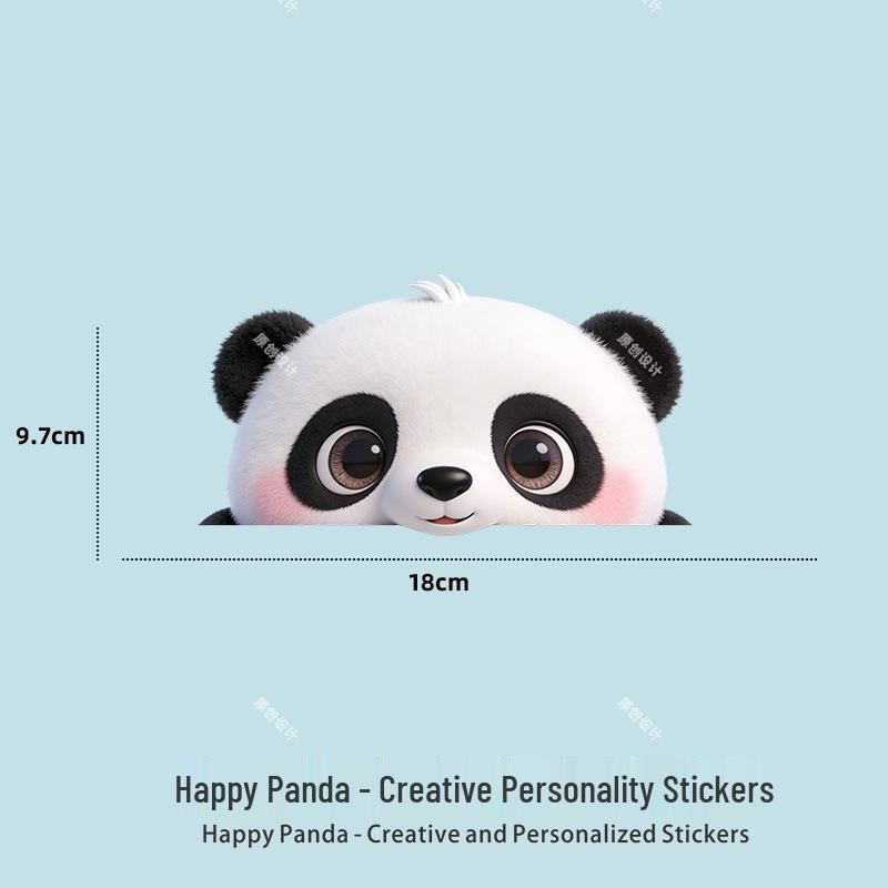 Panda Car Sticker: Cute, Creative, Waterproof, Scratch Cover, Decorative for Electric Vehicles