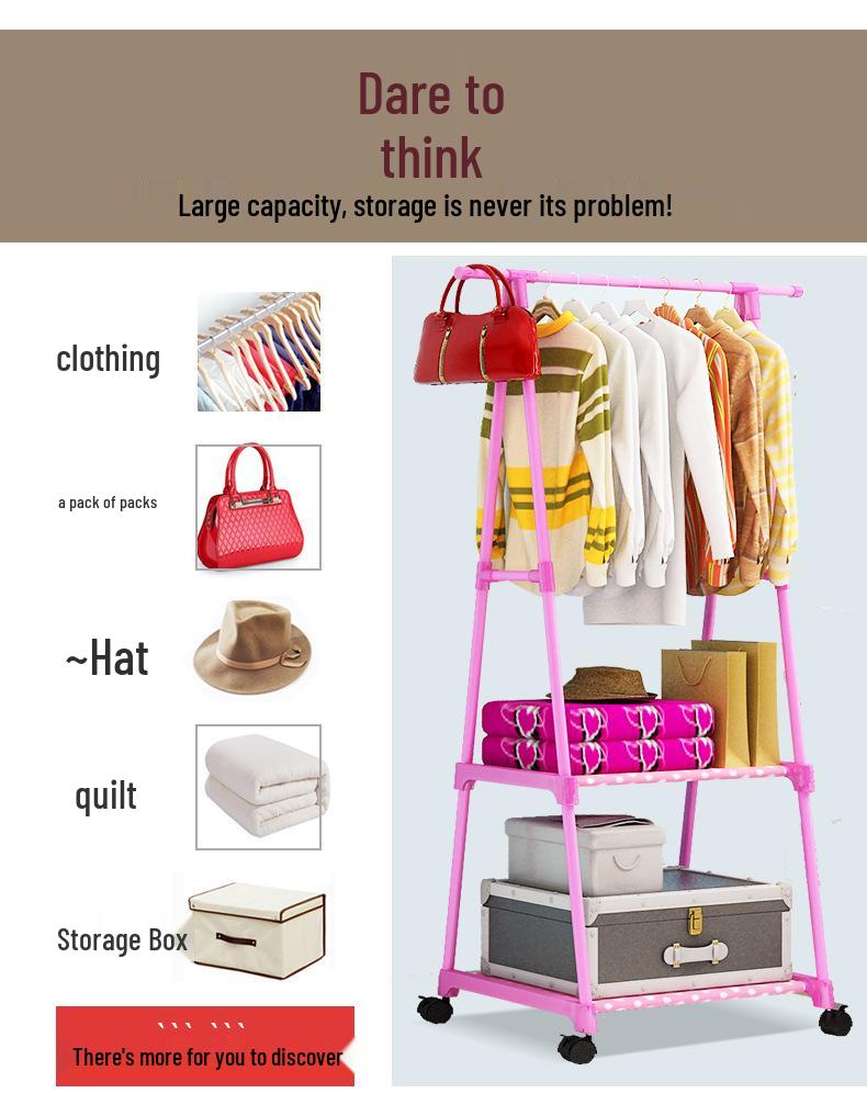 Multi-Functional Movable Triangle Coat Rack – Easy Assembly, In Stock