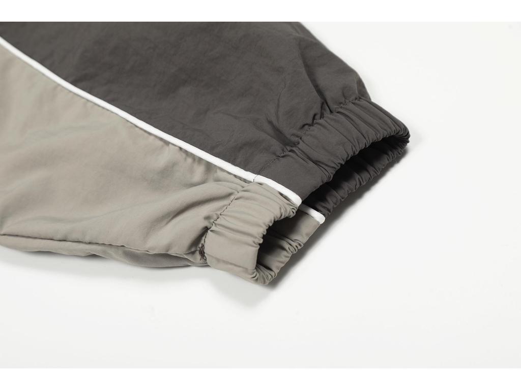 Mertra Retro Colorblock Windjacke & Lässige Sporthosen Set