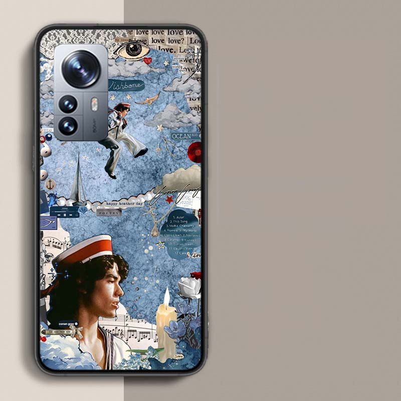 C-Conan Gray Wishbone Phone Case For Redmi Note 13 Pro Plus 14 Pro+ 12S 12 11S 11T 11E 11 10S 10 9S 9 Xiaomi Capa TPU