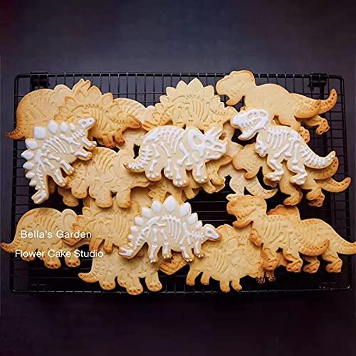 Large 3-Piece Dinosaur Cookie Cutter Set for Baking and Confectionery