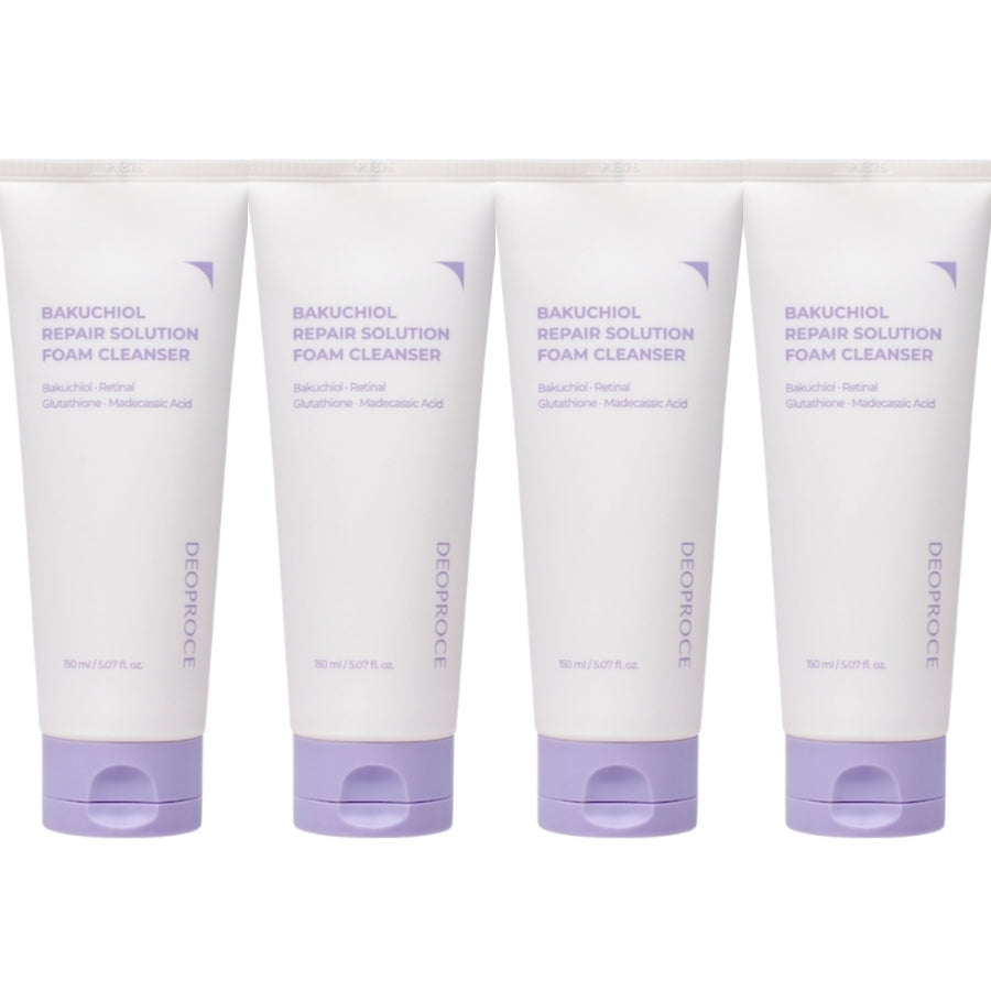 Deoproce Bakuchiol Repair Solution Foam Cleanser 150ml*1Pc/2Pcs/3Pcs/4Pcs