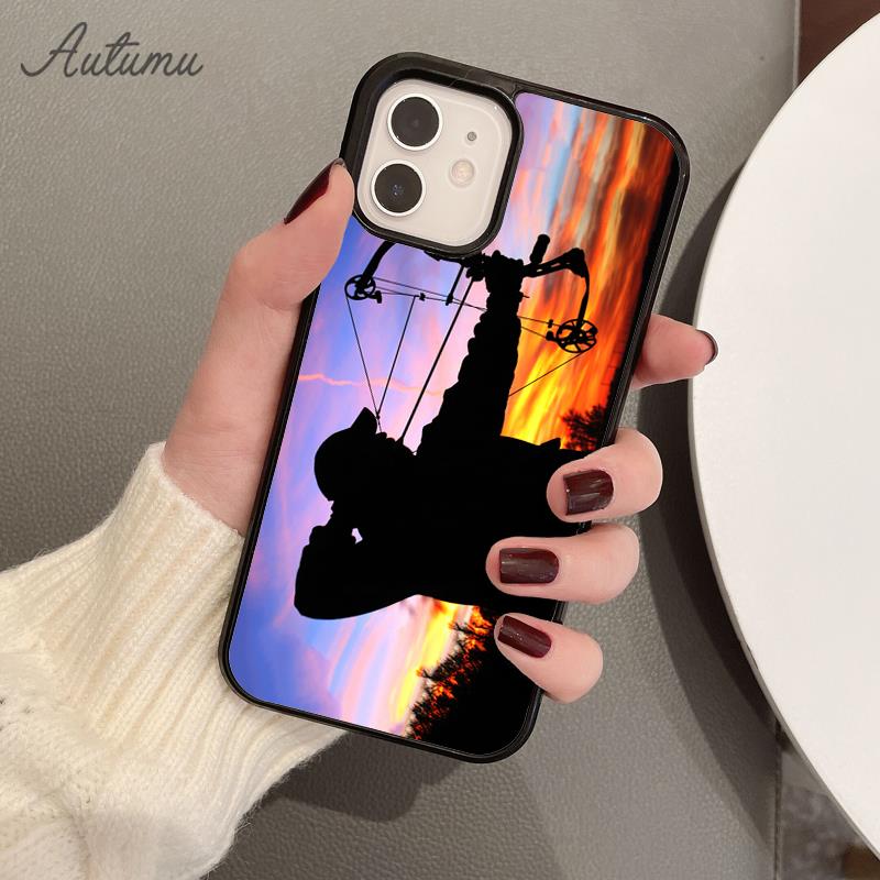 Jagd Deer Sunset Telefon Fall für iPhone 11 12 13 14 Pro Max mini X XR XS SE 2020 6S 7 8 Plus Samsung Galaxy S21 S22 shell