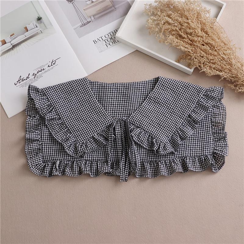 Lace Fake Collar Women Detachable Collars For Women False Collar Embroidery Floral Lolita Lapel Half Shirt Shawl Wrap Decoration
