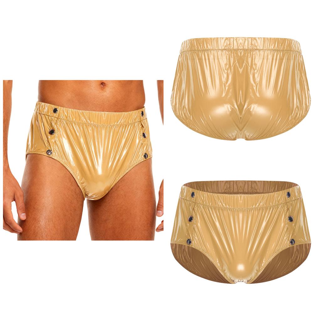 S-3XL Men‘s Waterproof Incontinence Underwear: Side Snap Button & Tear-Away Design, Washable Protective Cover for Elderly Care