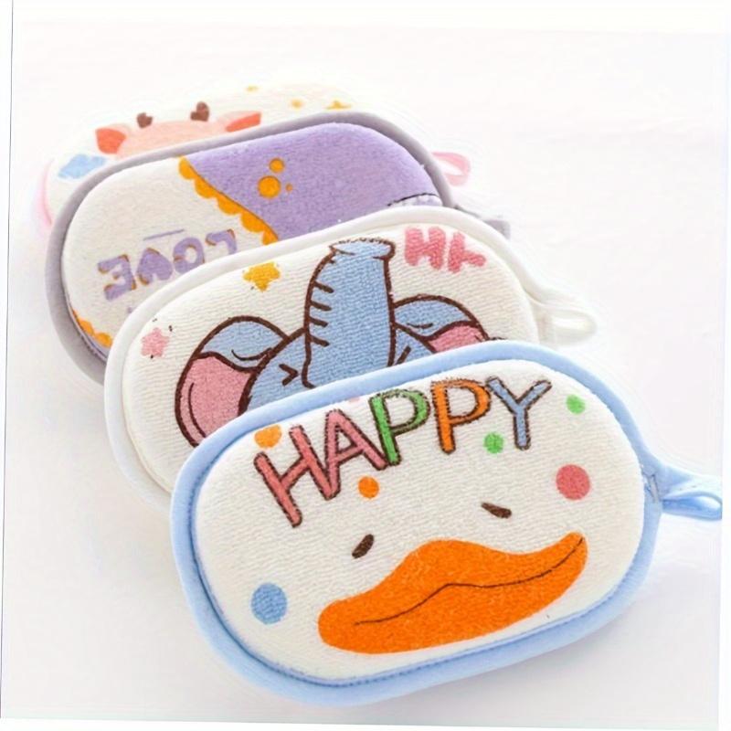 Bath Sponge & Face Towel - Soft Material, Cute Cartoon Animal Patterns, Essential for Gentle Skincare, Bathing Tool