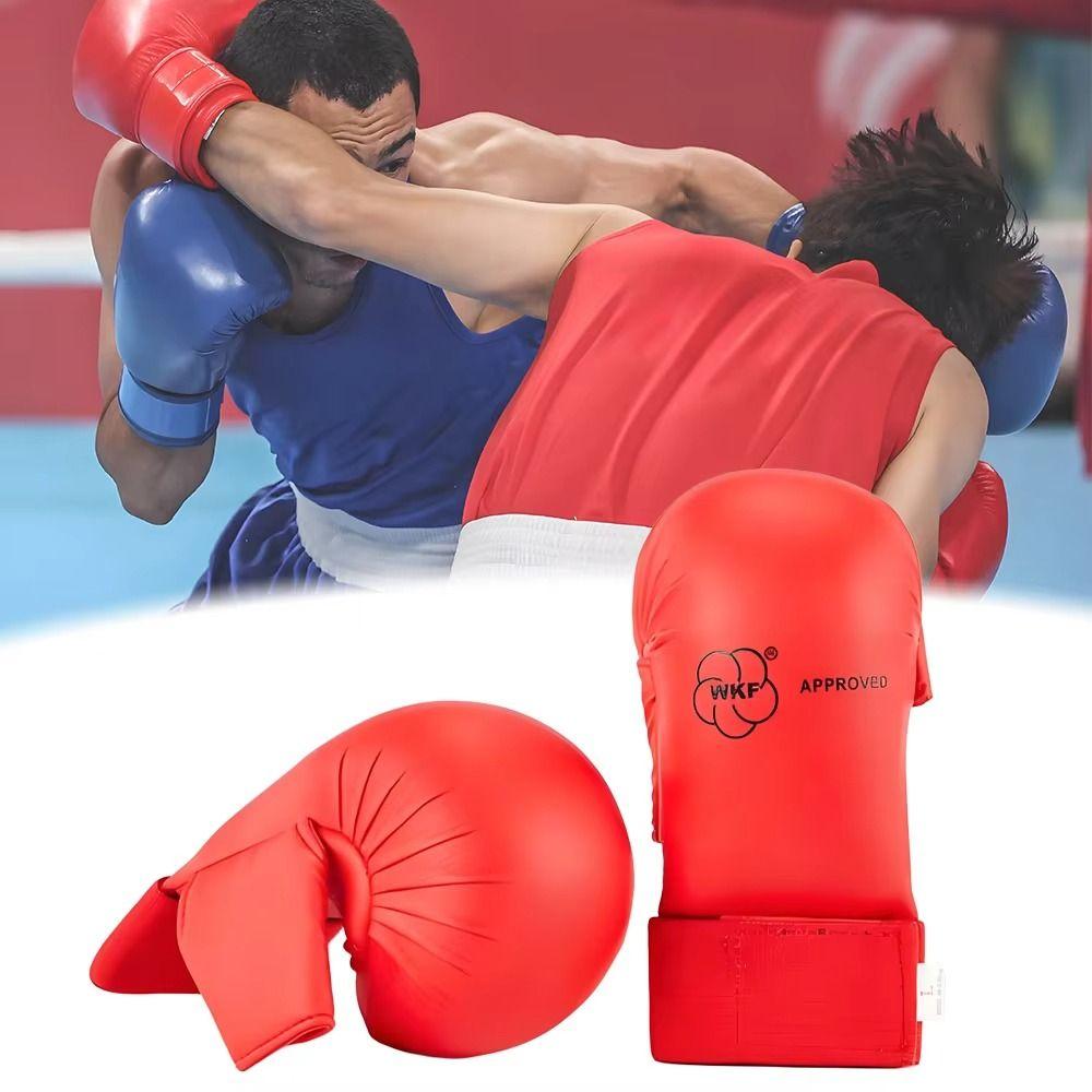 Tréninkové rukavice na karate s polovičními prsty, chrániče rukou na karate, boxerské rukavice, bojová umění