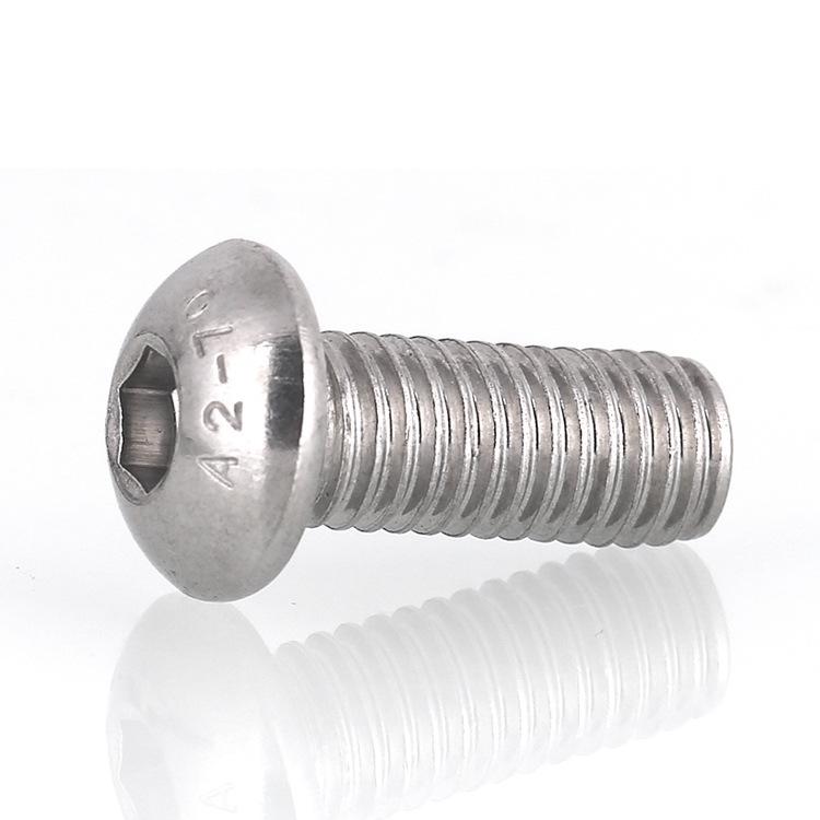 304 Stainless Steel Round Head Hexagon Screw (M2-M4) - Pan/Mushroom Head
