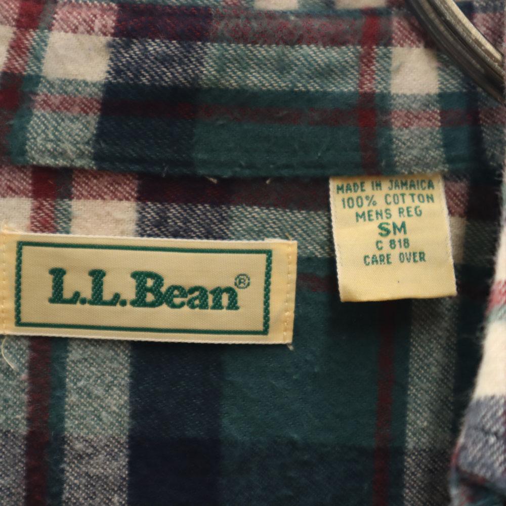 L.L.BEAN 80s Outdoor Vintage Check Pattern Long Sleeve Flannel Button Down Shirt Men's Used