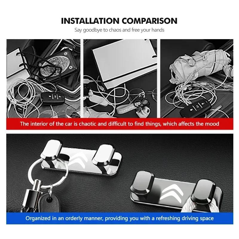 Car Seat Metal Hook Purse Bag Hanger Back Seater Bracket Hanger For Citroen C5 C1 C2 C6 C4L DS3 DS4 DS5 C-Elysee Grand Berlingo