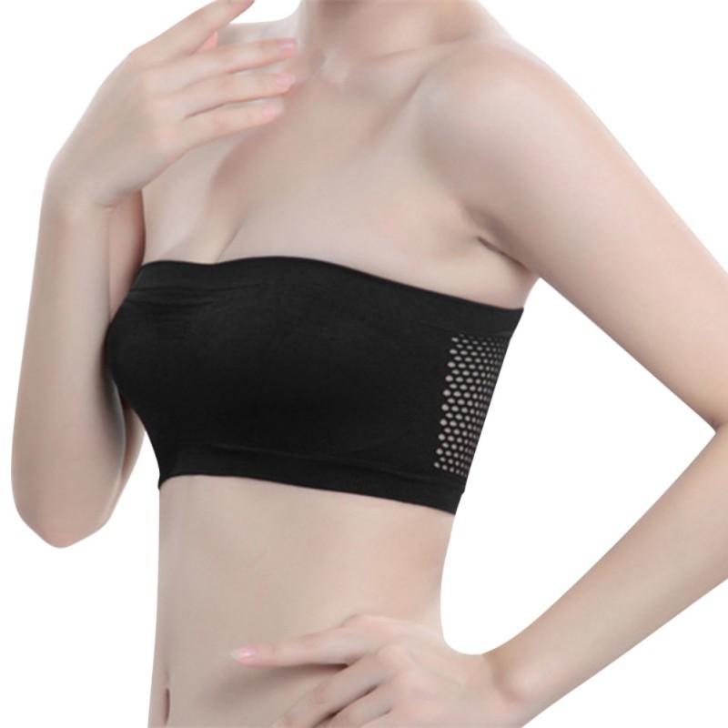 Dámský trubkový top s výřezy, obepínající hrudník, prodyšný top jednobarevný