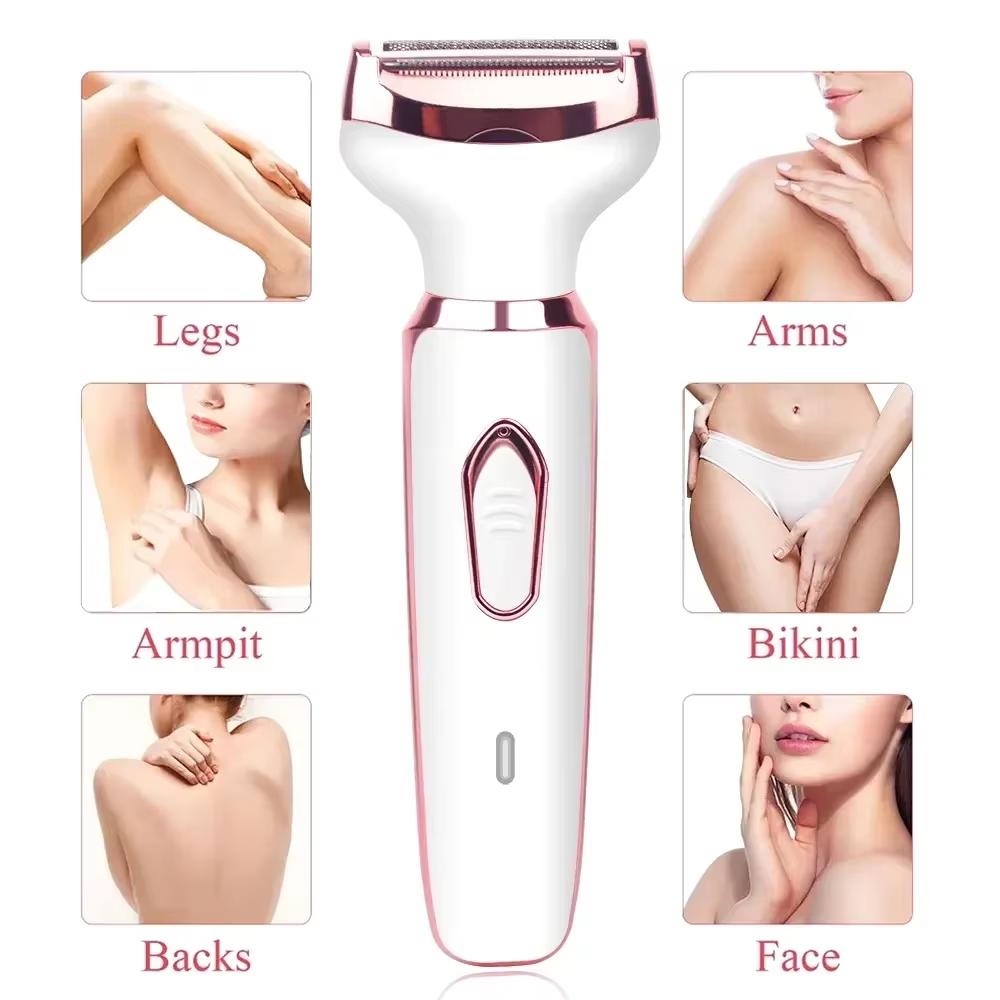 4 In 1 Portable Electric Haircut Trimmer Epilator Woman Facial Intimate Area for Body Hair Removal Gifts For Women